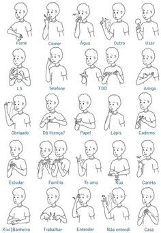 the different types of children's hands and fingers in spanish, with their names