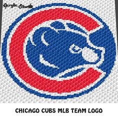 the chicago cubs team logo made out of pixels