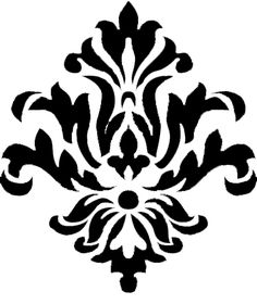 a black and white image of an ornate design