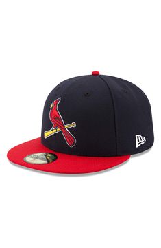 Let everyone know which baseball squad is your favorite with this St. Louis Cardinals Authentic Collection On-Field 59FIFTY fitted hat from New Era! Material:  100% PolyesterHigh CrownStructured fitFlat billFittedContrasting underbillRaised embroiderySix panels with eyeletsSurface washableOfficially licensedImportedBrand: New Era Throwback Hats For Game Day, Baseball Season, Throwback Hats For Baseball Season Game Day, Throwback Baseball Cap For Fan Merchandise, Throwback Hats For Baseball Season Sports Events, Throwback Hats For Baseball Season, Throwback Team-colored Hats For Baseball Season, Team Logo Flat Bill Hat For Baseball Season, Team-colored Baseball Season Hats, Baseball Season Hats With Team Logo