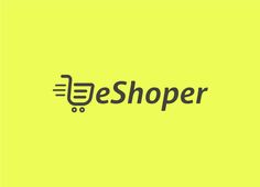 the shopper logo is shown in black on a yellow background with an arrow pointing to it