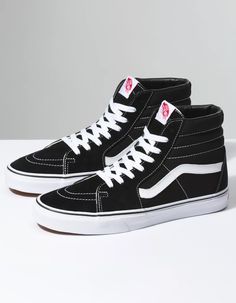 Estilo Vans, Vans Sk8 Hi Black, Bmx Pro, Sk8 Hi Vans, Tenis Vans, Look Adidas, Vans Store, Style Vans, Dr Shoes