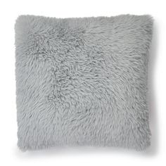 Create a cozy look and feel in your home dcor with the Mainstays High Pile Faux Rabbit fur pillow. Made of 100% Polyester faux rabbit fur for the face, this pillow has a super soft hand and is filled with recycled polyester fibers. The Mainstays High Pile Faux fur pillow has a contemporary style designed to sit tastefully with your dcor style. It is not only stylish but easy care with simple spot cleaning with water only. The Mainstays High Pile Faux rabbit fur pillow is 17 tall by 17 wide squar Gray Pillows, Pink Dorm, Aesthetic Room Ideas, Faux Fur Pillow, Fur Pillow, Grey Pillows, Fluffy Pillows, Updating House, Throw Pillow Sizes