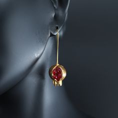 Handmade pomegranete earrigns,most populer earrigns.The needle part made out of silver Pomegranate Jewelry Handmade, Pomegranate Earrings, Pomegranate Jewelry, Pomegranate Design, Wrap Earrings, Turkish Jewelry, Design Earrings, Body Chain Jewelry, Victorian Jewelry