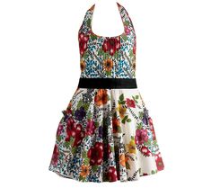 Save yourself from splatters and keep your hostess clothing clean when you don this pretty floral apron. QVC.com Cobbler Aprons, Flirty Aprons, Vintage Style Aprons, Kitchen Prep, Vintage Apron, Cleaning Kitchen, Floral Apron, Vintage India, Kitchen Sink Accessories