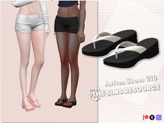 two women's sandals with white straps and black thongs are shown next to each other