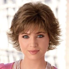 Paula Young Wigs, Flippy Hair, Shaggy Short Hair, Layered Haircuts For Medium Hair, Wavy Wigs, Wavy Haircuts, Messy Short Hair, Short Hairstyles For Thick Hair, Edgy Short Hair