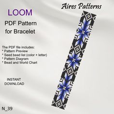 an image of a blue and white pattern on a book cover with the title loom