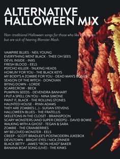 an alternative halloween mix is featured in this poster