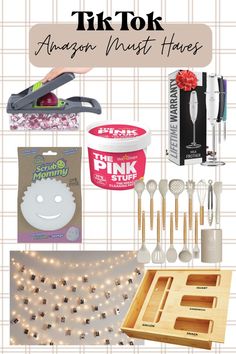 an assortment of items that include toothbrushes, spoons and other kitchen utensils