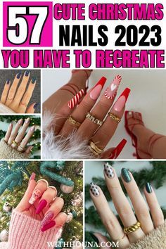 Christmas Mani, Christmas Manicure, Spring Nail Designs, Painted Nails, Holiday Vibes, Spring Nail