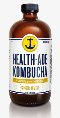 a bottle of health - ade kombucha ginger lemon