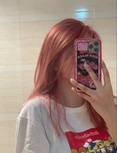 Pink Hair For Pale Skin, Korean Girl Hair Color, Hair Color Douyin, Pretty Dyed Hair, Korean Pink Hair, Hair Color Inspo Aesthetic, Korean Hair Color Ideas, Dyed Hair Colors, Pink Hair Dye Aesthetic