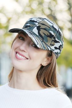 "Looking for a way to brighten up your day?  Check out the CUTEST CAMOUFLAGE BASEBALL CAP! Not only does it offer timeless style, but it also boasts a lovely botanical charm that's sure to put a smile on your face. Made from 100% breathable cotton, this cap is perfect for keeping you cool and shaded while adding a pop of color to your outfit. With a variety of pink and blue hues to choose from, each cap features a unique floral pattern that sings of spring and beckons summer. It's the perfect ac Best Gifts For Her, Blue Hues, Trucker Cap, Yellow Color, Best Gift, Timeless Style, The Cutest, Camouflage, Baseball Cap