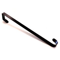 a black metal handle on a white background