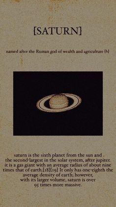 the saturn is named after the roman god of watches and agriculture