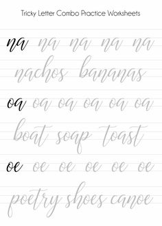 the cursive handwriting worksheet is shown in black and white with grey ink