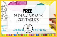 the free number words printables for children to use in their handwriting and writing skills