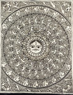 an intricately designed artwork piece in black and white, depicting the eye of providence