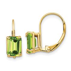 Leverback Earrings, Green Peridot, Drop Dangle Earrings, Fine Jewelry Gift, Selling Jewelry, Solid Yellow, Gold Material, Gemstone Earrings, Gifts For Women