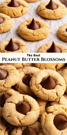 the best peanut butter blossoms cookies are made with only 3 ingredients and they taste like chocolate