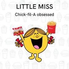 the little miss chick - fil - a obesed book cover is shown