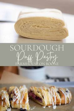 Learn how to make homemade sourdough puff pastry that can be used for anything from turnovers to pies. This easy recipes makes the most delicious, flaky, and buttery pastries. #farmhouseonboone #sourdough #sourdoughpuffpastry Farmhouse On Boone, Easy Sourdough, Homemade Sourdough, Sourdough Starter Recipe, Puff Pastry Dough