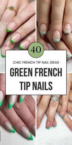 These 40 fresh green french tip nail ideas offer the perfect mix of classic and modern. Try everything from olive green to neon for your next manicure. Save to your Colorful Nails board for future inspiration and check out the full article for more ideas!