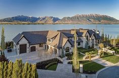 this is an aerial view of a luxury home