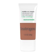 Get a flawless looking complexion with Neutrogena Clear Coverage Flawless Matte CC Cream. Available in 34 natural-looking shades, this color correcting cream makeup from a dermatologist recommended brand provides full, matte coverage, designed to mask imperfections and even skin tone. The mattifying foundation was developed with dermatologists for acne prone skin and is formulated with niacinamide (b3) and is hypoallergenic, free of oil, fragrance, parabens, and phthalates. This breathable formu Color Correcting Cream, Skin Undertones, Neutrogena Makeup, Color Correcting, Cream Makeup, Skin Imperfection, Dermatologist Recommended, Cc Cream, No Foundation Makeup