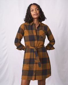 The Responsible Flannel Dress – United By Blue Wool Flannel Dress, Women Unite, Shirt Dress Women, Flannel Shirt Dress, United By Blue, Made Dress, Flannel Dress, Dress Silhouette, Flannel Shirt