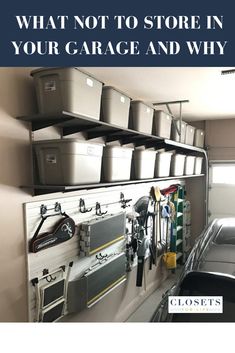 a garage with lots of storage and tools in it