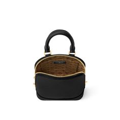 LOUIS VUITTON® - Alma Backpack - Black Luxury Black Backpack With Detachable Strap, Black Backpack With Gold-tone Hardware, Luxury Black Crossbody Backpack, Formal Black Backpack With Detachable Strap, Black Backpack With Gold-tone Hardware For On-the-go, Black Backpack With Gold-tone Hardware For Travel, Black Standard Backpack With Gold-tone Hardware, Luxury Black Backpack For Evening, Luxury Black Evening Backpack