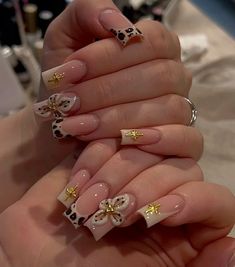 Lowrider Nail Designs, French Tips With Charms, Charro Nails, Cow Nails, Nail Ideas, Square