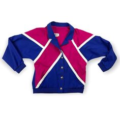 VTG Regal Windbreaker Retro Jacket Small Women's Blue Pink 90's Button Up Size: Small Pit to Pit: 22" Total Length: 25" 100% Polyester Preowned. No holes or tears. Gentle Wear  NOTE: Light blemish upper back, on white area. see pics Measurements are Approx. Use these measurements to compare with your favorite garments to ensure fit. You will receive exact item Items are carefully packaged and shipped out ASAP We offer new items daily, check back to see new inventory Reach out for any questions Bundle your favorite items to save more RWB416 Retro Blue Outerwear With Buttons, Retro Blue Outerwear With Snap Buttons, Blue Buttoned Outerwear For Streetwear, 90s Style Blue Track Jacket For Fall, 90s Inspired Long Sleeve Fall Outerwear, Vintage Long-sleeve Outerwear With Button Closure, 90s Outerwear With Button Closure, 90s Style Buttoned Outerwear For Fall, 90s Style Outerwear With Button Closure And Long Sleeves