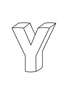 the letter y is made up of two blocks and one block in the shape of a v