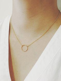 Ring Charm Necklace, Ring Pendant Necklace, Minimalist Necklace, 14K Solid Gold Necklace, Dainty Necklace Ring Charm Necklace, Gold Necklace Dainty, Necklace Ring, Necklace Minimalist, Ring Pendant, Ring Pendant Necklace, Necklace Dainty