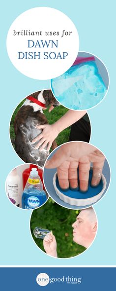 an advertisement for dawn dish soap with pictures of hands and soaps on it, including two