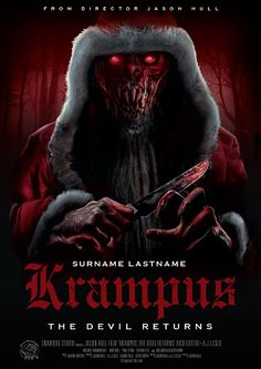 a movie poster for krampo the devil returns