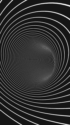 an abstract black and white background with lines in the center, forming a spiral pattern