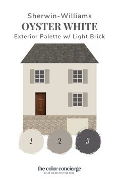 the color scheme for sherylin - williams oyster white exterior palette / light brick