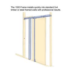 the frame installs quickly into standard 2x4 timber or steel framed walls with professional results