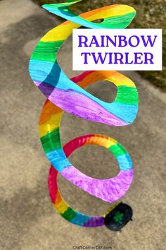 the rainbow twirler is made with construction paper