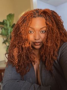 #microlocs #locs #locstyles #naturalhair Ginger Locs, Hairstyle Long, Beautiful Black Hair, Faux Locs Hairstyles, Long Hairstyle, Quick Braided Hairstyles