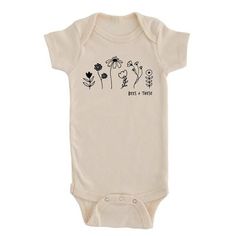 Bees + These Onesie - Nature Supply Co Wildflower Onesie, Slow Flower, Graphic Onesies, The Bees Knees, Artificial Dyes, Farmer Shirt, Flower Farmer, Kids Birthday Gifts, Bees Knees