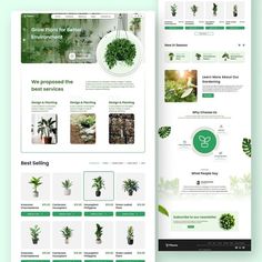 the website design is designed to look like an eco - friendly plant shop