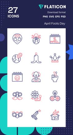 the flat icon pack includes 25 different icons, including symbols and other things that can be used