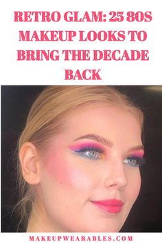 80s Makeup Looks 80s Makeup Looks, Colorful Vibes, 80s Makeup, 80's Fashion, Bold Lips, 80s Fashion, Retro Look, Fashion Makeup, Makeup Ideas