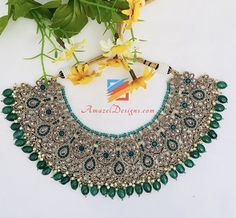 Green (Emerald) Polki Bridal Necklace Choker Earrings Tikka and Passa Set. Available to be shipped for FREE from Canada to USA, Europe, Italy, Norway and everywhere else. Explore more PUNJABI BRIDAL JEWELLERY SETS 📦Unmatched FREE Worldwide Shipping Jaspreet, Canada ⭐️⭐️⭐️⭐️⭐️ The choora I ordered was amazing. The size was perfect and beautifully packed with sweet thank you note. I am in love with. amazel designs jewellery and recommend others. Robina, Canada ⭐️⭐️⭐️⭐️⭐️ Loved the quality and gre Silver Emerald Necklace With Stone Work For Wedding, Green Stone Setting Bridal Necklace Gift, Green Bridal Necklace With Stone Setting As Gift, Heavy Emerald Jewelry For Wedding, Green Bridal Necklace With Stone Setting, Festive Green Bridal Necklace With Stone Setting, Elegant Green Emerald Necklace For Wedding, Silver Kundan Necklace With Hand-set Emeralds, Green Kundan Necklace With Stone Setting For Wedding