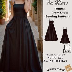 Tutoriel de couture de robe de bal, robe noire, robe de remise des diplômes Disponible sous forme de lot de patrons de couture à téléchargement immédiat (pdf) avec une gamme d'options de tailles, y compris des tailles plus Tailles US : 2, 4, 6, 8, 10, 12, 14, 16, 18, 20, 22, 24, 26, 28, 30 Tailles standard : TP, S, M, L, TG, 2TG, 3TG, 4TG Ces motifs conviennent aux papiers de format A4, A0 et US Letter. ⭐Une fois votre paiement traité, vous recevrez automatiquement des liens de téléchargement pour les fichiers de patrons. Veuillez noter que vous ne pouvez télécharger les fichiers qu'à partir d'un ordinateur ; ils ne fonctionneront pas sur un téléphone ou un iPad. Ceci est un produit numérique. Vous recevrez des fichiers zip contenant les patrons et les instructions de couture. ⭐ En raison Bridesmaid Dress Patterns Sewing, Prom Dress Pattern Sewing, Formal Dress Sewing Patterns, Draped Dress Pattern, Aline Dress Pattern, Prom Dress Sewing Patterns, Black Dress Evening, Black Graduation Dress, Patterned Bridesmaid Dresses